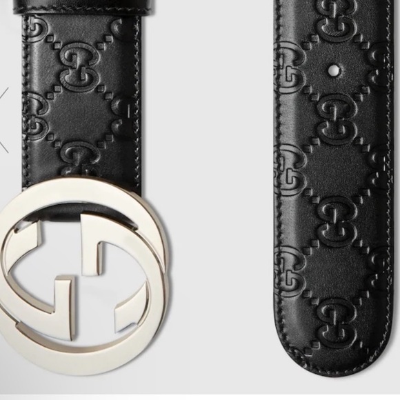 GUCCI GG INTERLOCK EMBOSSED BELT - Picture 2 of 8